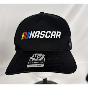 NASCAR Hat Cap Snap Back Mens One Size Black NASCAR Racing '47 Hitch Adjustable